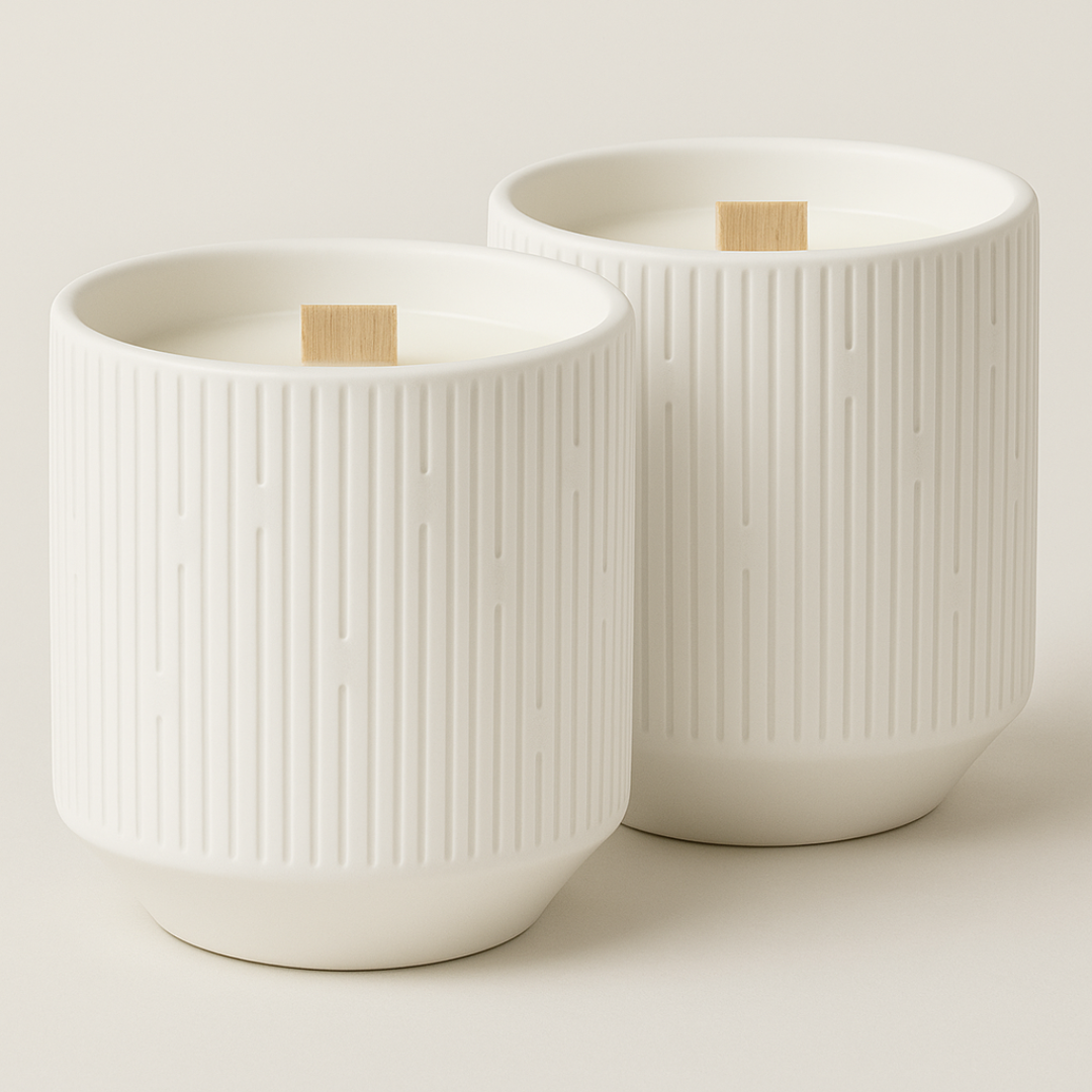Arabian Ceramic Candle Collection - Oud of the Nights & Desert Amber Sandalwood