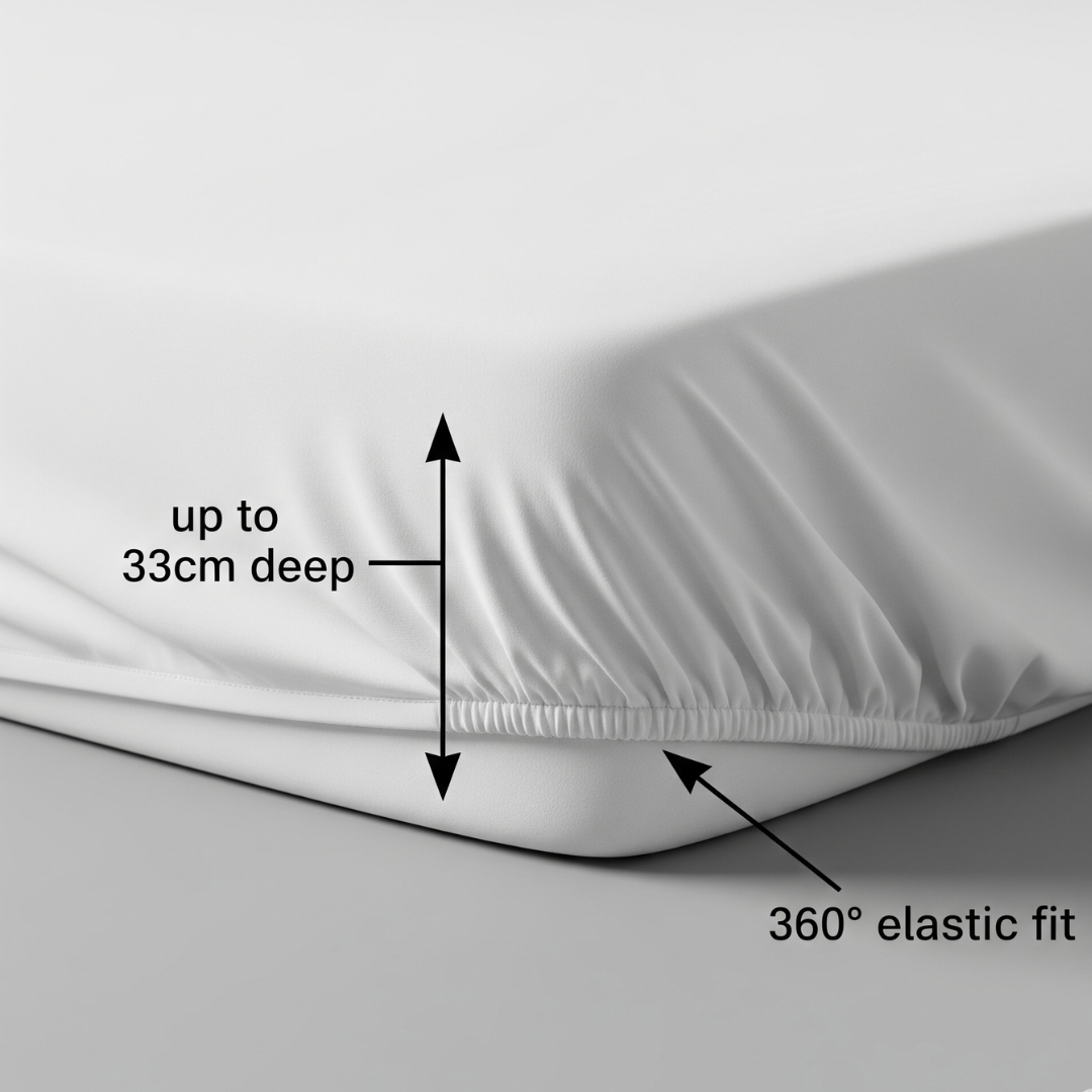 Silky Soft 100% Egyptian Cotton 1000TC Fitted Sheet & Pillowcase Set – Ultimate Luxury Bundle
