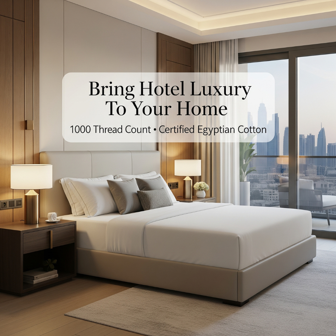 Silky Soft 100% Egyptian Cotton 1000TC Fitted Sheet & Pillowcase Set – Ultimate Luxury Bundle