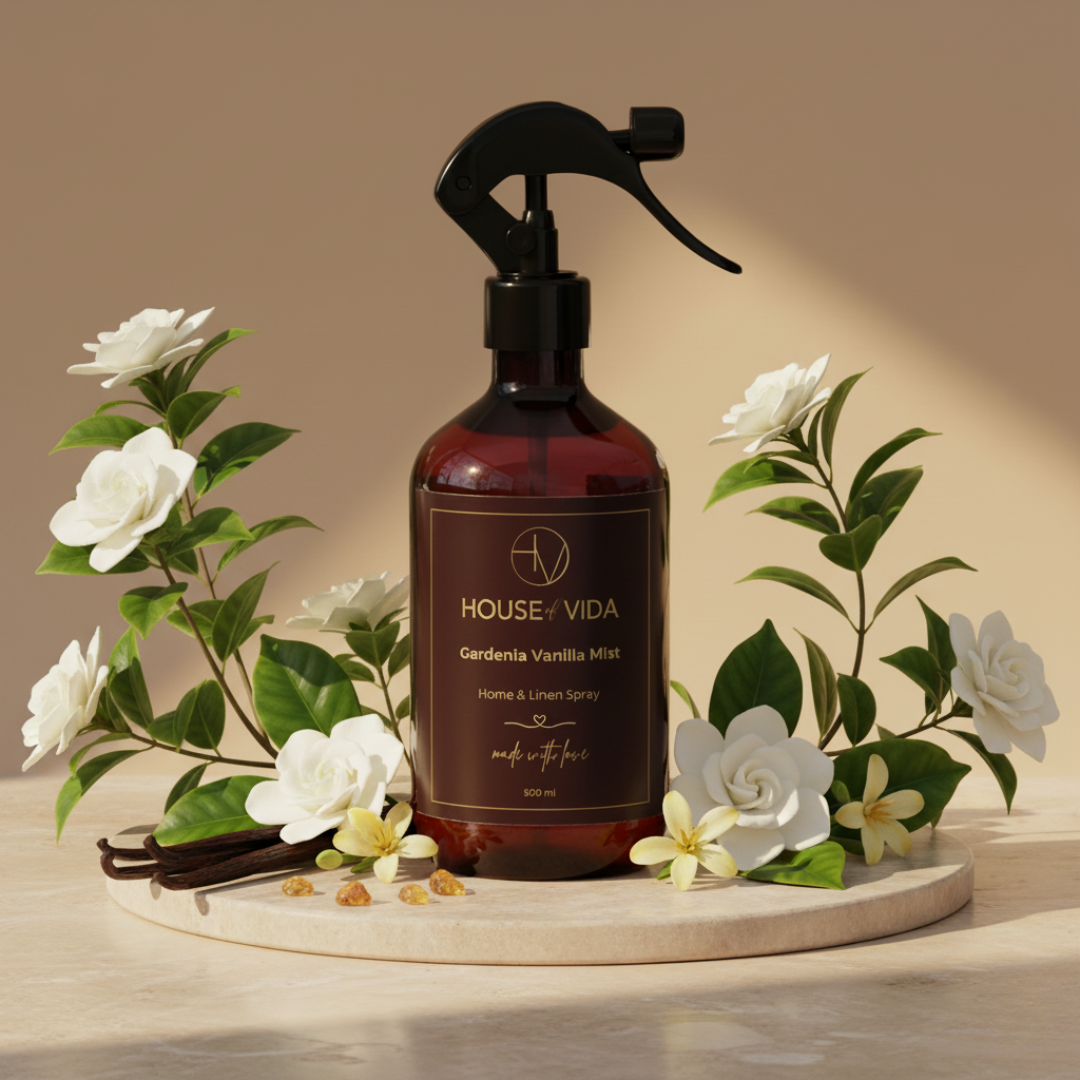 Gardenia Vanilla Mist – Luxe Home & Linen Spray 500ML