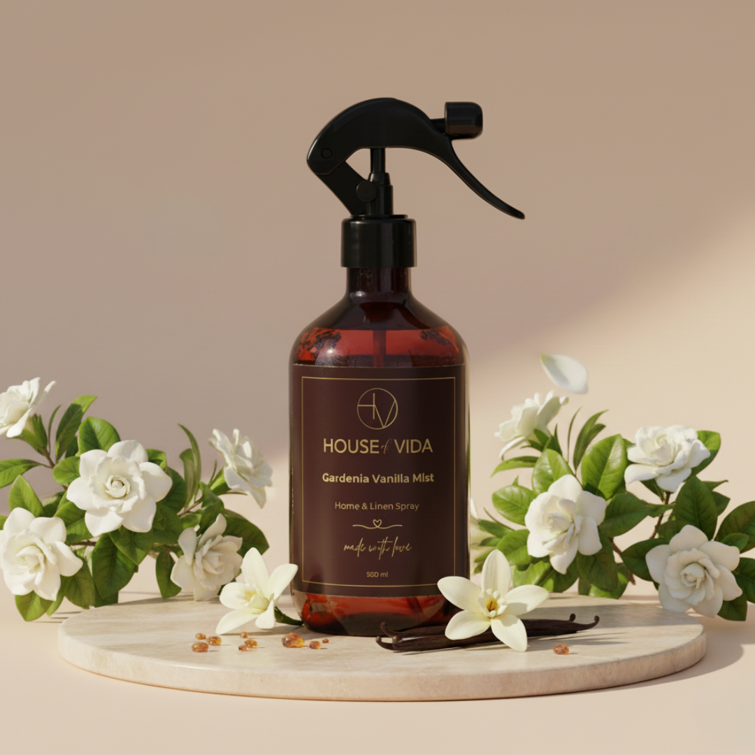 Gardenia Vanilla Mist – Luxe Home & Linen Spray 500ML