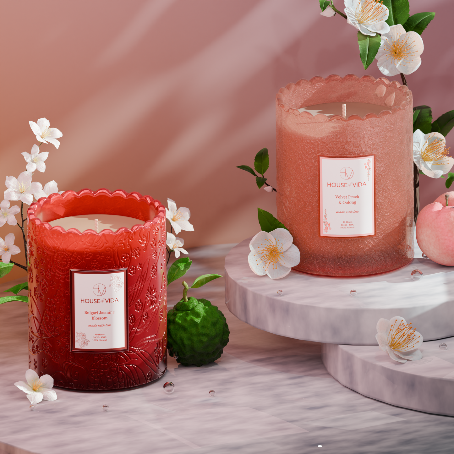 Spring In Bloom Collection - Bulgari Jasmine and Velvet Peach & Oolong