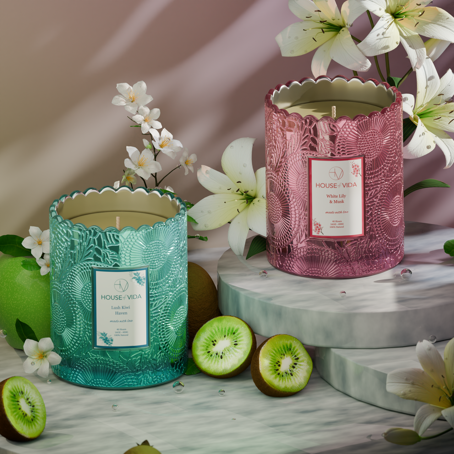 Fruity Blossom Collection - White Lily & Musk and Lush Kiwi Haven