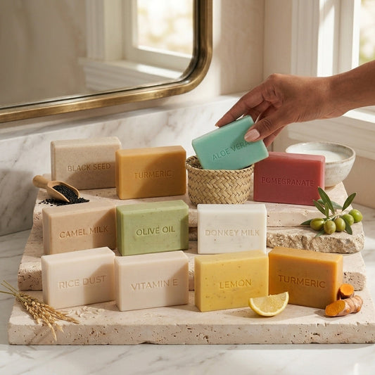 House of Vida botanical handmade soap sets with natural ingredients for glowing nourished skin in the UAE