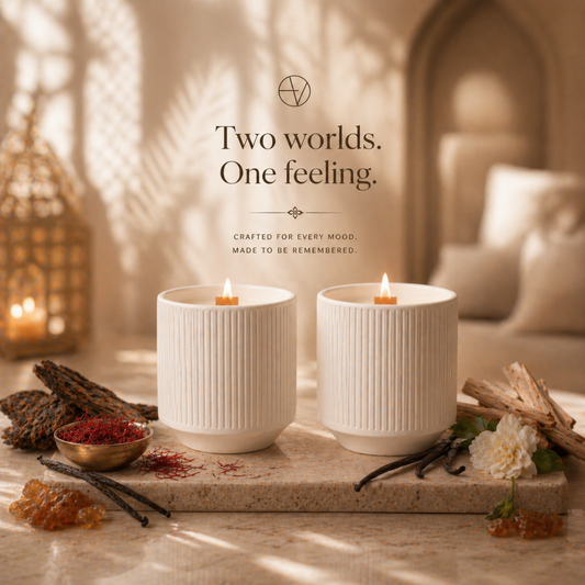 Soy wax vs paraffin wax comparison for scented candles and luxury home fragrance by House of Vida UAE