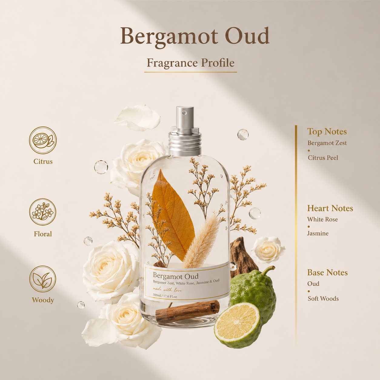 Oud & Bergamot – Home Spray 500ML