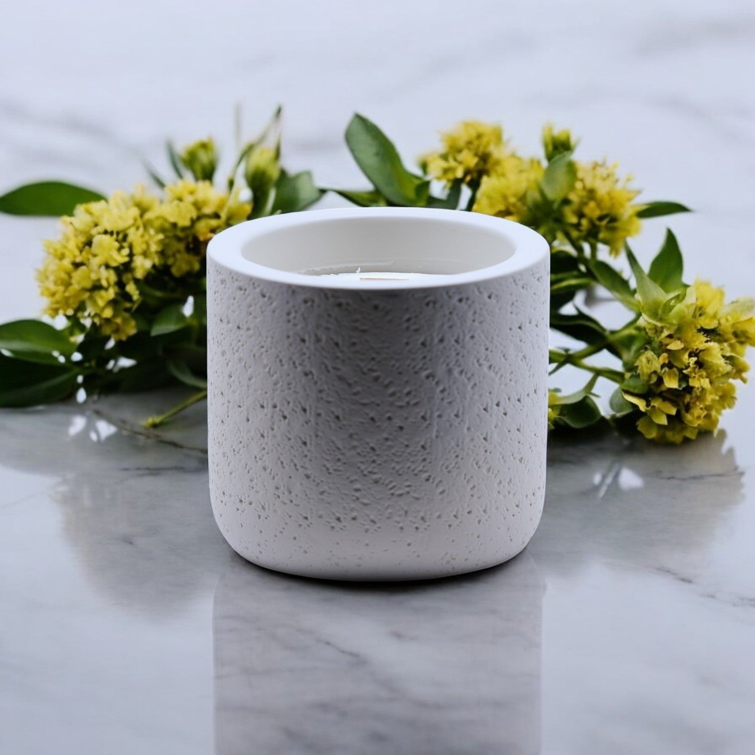 Golden Osmanthus Blossom Ceramic Candle