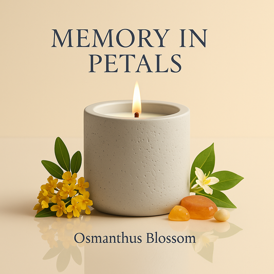 Golden Osmanthus Blossom Ceramic Candle