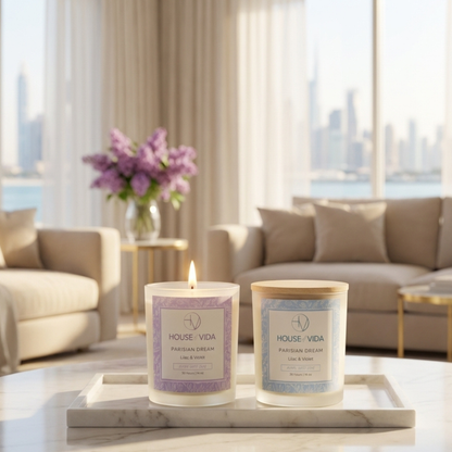 Fleur de Paris Candle Duo – Lilac & Violet