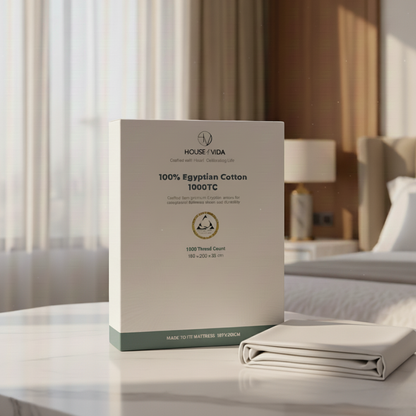 Silky Soft 100% Egyptian Cotton 1000TC Fitted Sheet