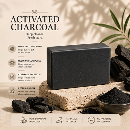 Clear Skin Anti-Acne Soap Set – Activated Charcoal, Tea Tree, Black Seed & Aloe Vera