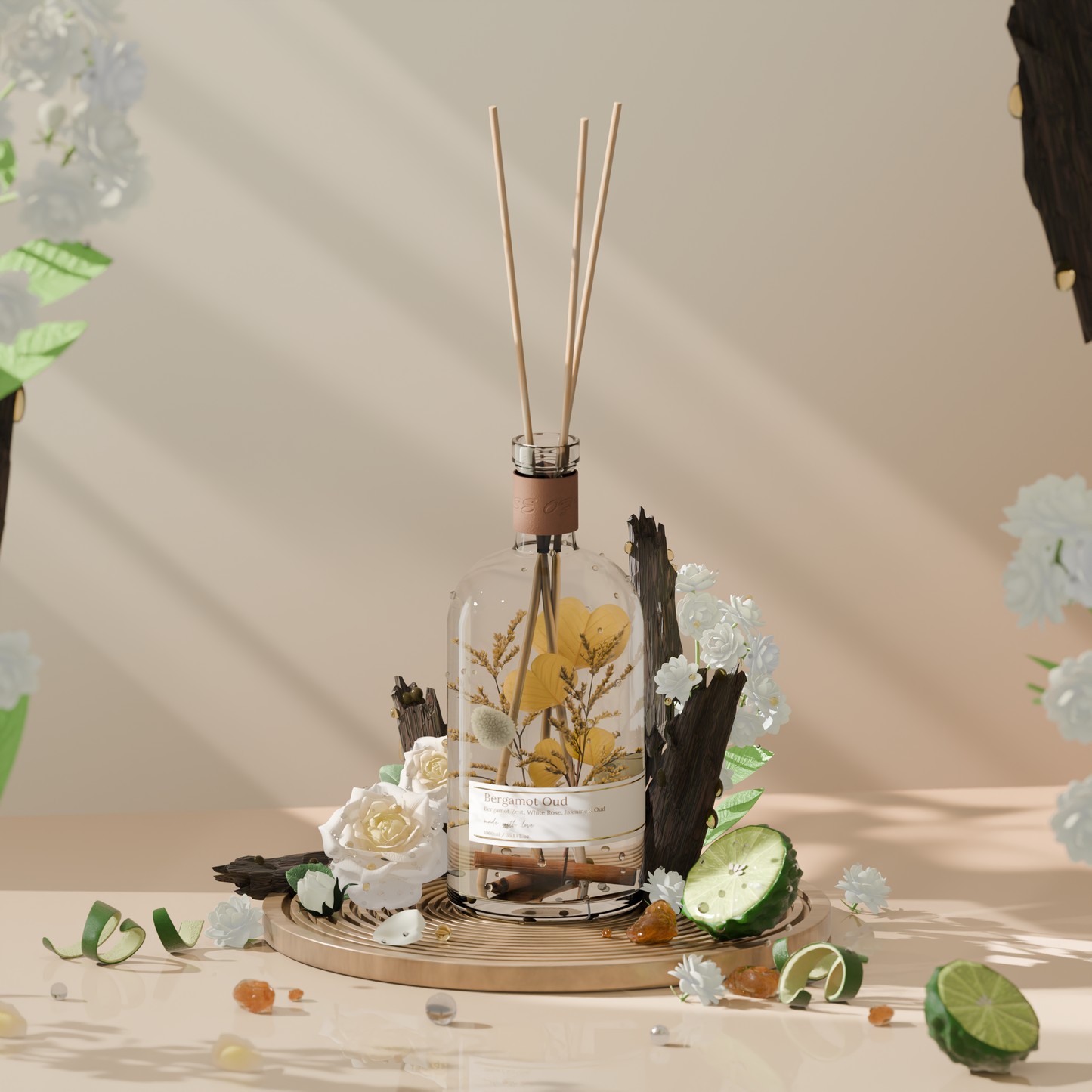 Bergamot & Oud 1L Reed Diffuser