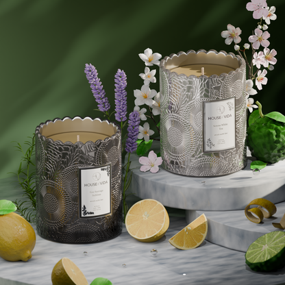 Serene Bloom Collection - Serene White Tea & Eau Sauvage Sublime | Luxury Scented Candles Duo