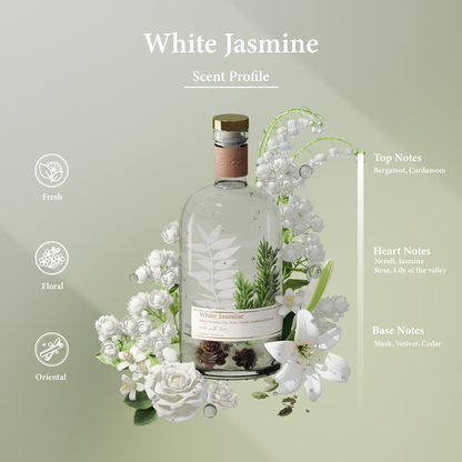 موزّع عطر الياسمين الأبيض بالعِيدان – 1 لتر